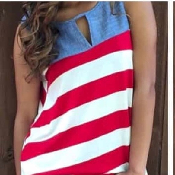 Red and white stripped top - Picture 1 of 2